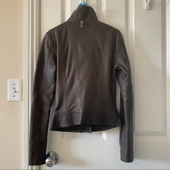 LIKE NEW Mackage Kenya Brown Leather Jacket 💯 Leather XXS - Picture 11 of 16
